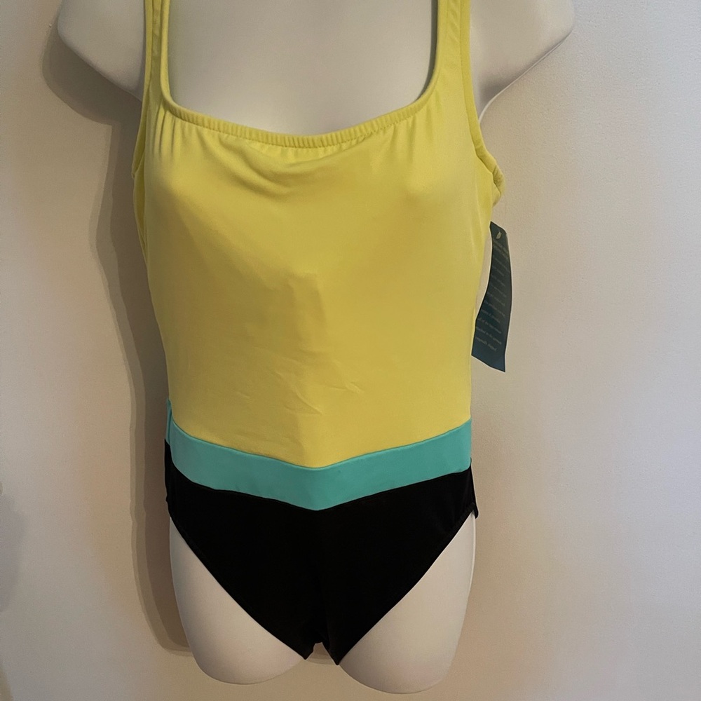 Miraclesuit Yellow and Black One Piece Swimsuit